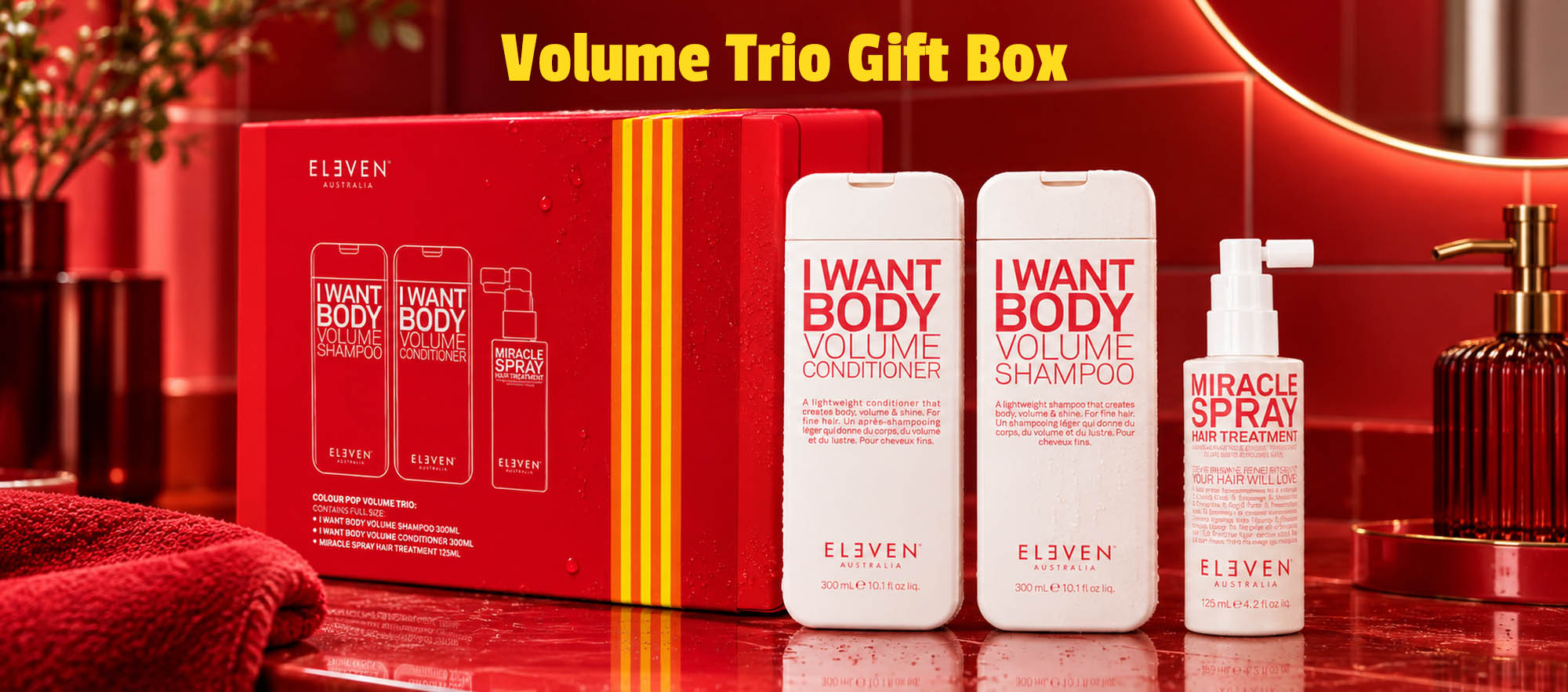 ELEVEN Australia Volume Trio Giftbox – Hårvård för volym och fyllighet